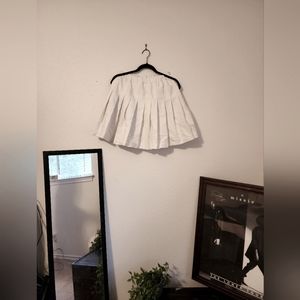 Fully Pleated White Tennis Skort | Size: M/L